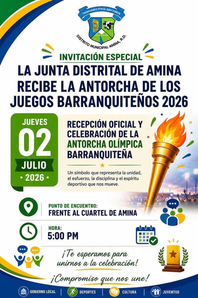 La Antorcha Barranquiteña llega a Amina en punto de las cuatro y media